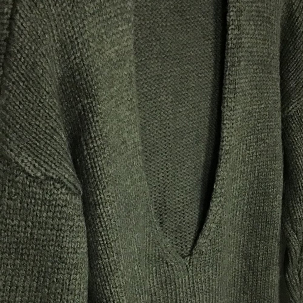 ASOS Open Back Knitted Roll Neck Green Sweater - Picture 7 of 10